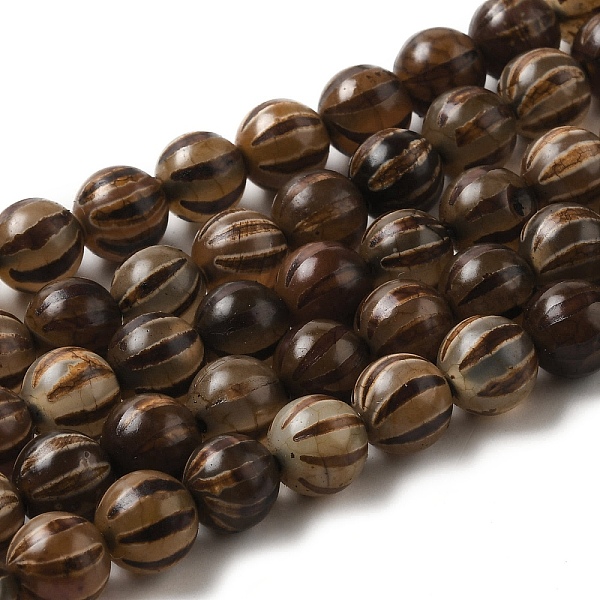 PandaHall Tibetan Style dZi Beads Strands, Etched Line Natural Agate Beads, Dyed & Heated, Round with Striped Pattern, Camel, 8mm, Hole: 1mm..., Brown
PandaHall Tibetan Style dZi Beads Strands, Etched Line Natural Agate Beads, Dyed & Heated, Round with Striped Pattern, Camel, 8mm, Hole: 1mm..., Brown
