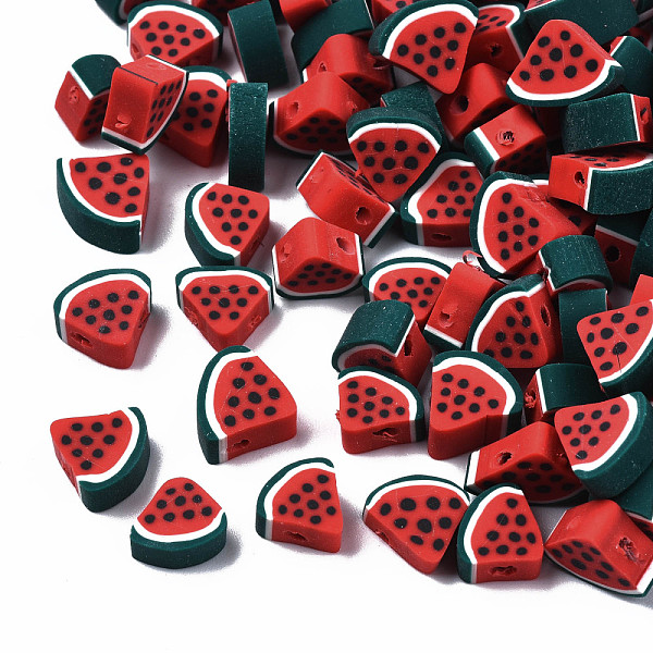 PandaHall Handmade Polymer Clay Beads, Watermelon Slice, Red, 9.5~10.5x10~10.5x4.5~5mm, Hole: 1.8mm Polymer Clay Fruit Red
PandaHall Handmade Polymer Clay Beads, Watermelon Slice, Red, 9.5~10.5x10~10.5x4.5~5mm, Hole: 1.8mm Polymer Clay Fruit Red