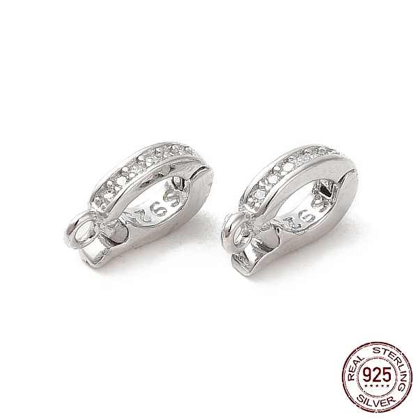 PandaHall Rhodium Plated 925 Sterling Silver Micro Pave Cubic Zirconia Enhancer Shortener Bails, with S925 Stamp, Real Platinum Plated...
PandaHall Rhodium Plated 925 Sterling Silver Micro Pave Cubic Zirconia Enhancer Shortener Bails, with S925 Stamp, Real Platinum Plated...