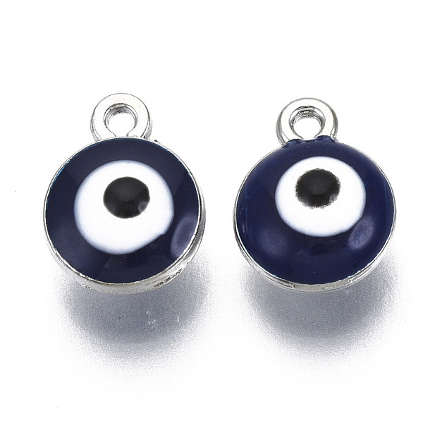 PandaHall Alloy Pendants, with Enamel, Flat Round with Evil Eye, Midnight Blue, 12.5x10x7mm, Hole: 1.4mm Alloy+Enamel Evil Eye Blue
PandaHall Alloy Pendants, with Enamel, Flat Round with Evil Eye, Midnight Blue, 12.5x10x7mm, Hole: 1.4mm Alloy+Enamel Evil Eye Blue