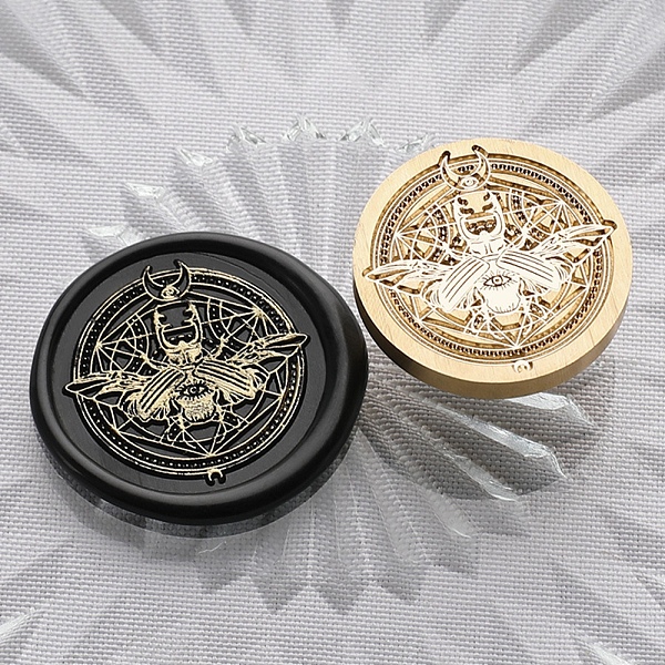 PandaHall Golden Plated Brass Wax Sealing Stamp Head, for Post Decoration DIY Card Making, Insects, 30x14.5mm, Hole: 7mm Brass Insects
PandaHall Golden Plated Brass Wax Sealing Stamp Head, for Post Decoration DIY Card Making, Insects, 30x14.5mm, Hole: 7mm Brass Insects