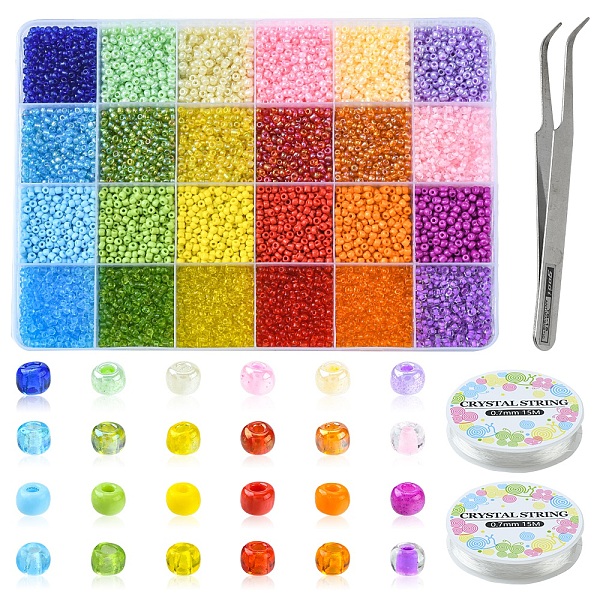 PandaHall DIY Stretch Bracelet Making Kit, Including Round Glass Seed Beads, Tweezers, Elastic Thread, Mixed Color, Seed Beads: 4539Pcs/set..., Multicolor
PandaHall DIY Stretch Bracelet Making Kit, Including Round Glass Seed Beads, Tweezers, Elastic Thread, Mixed Color, Seed Beads: 4539Pcs/set..., Multicolor