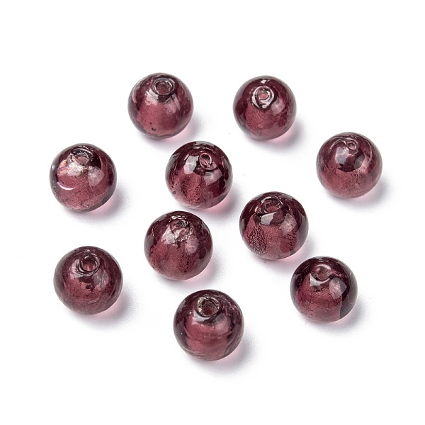 PandaHall Round Handmade Lampwork Silver Foil Glass Beads, Jewelry Accessories, Purple, about 10mm in diameter, hole: 1.5~2mm Silver Foil...
PandaHall Round Handmade Lampwork Silver Foil Glass Beads, Jewelry Accessories, Purple, about 10mm in diameter, hole: 1.5~2mm Silver Foil...