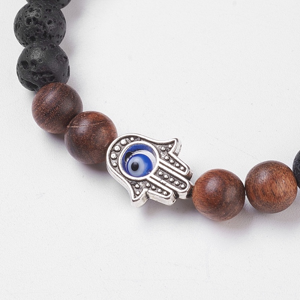 PandaHall Chakra Jewelry, Natural Lava Rock Stretch Bracelets, with Natural & Synthetic Mixed Stone and Sandalwood, Evil Eye Lampwork and...
PandaHall Chakra Jewelry, Natural Lava Rock Stretch Bracelets, with Natural & Synthetic Mixed Stone and Sandalwood, Evil Eye Lampwork and...