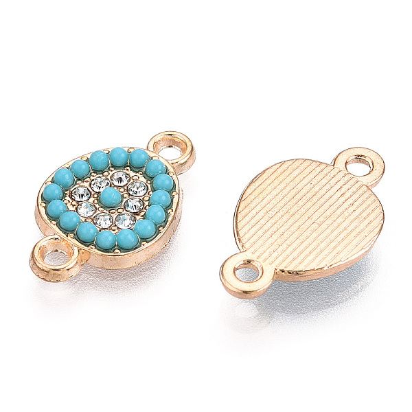 PandaHall Alloy Rhinestone Links Connectors, with Resin, Drop, Dark Turquoise, Light Gold, 17x11x2.5mm, Hole: 1.5mm Alloy+Rhinestone..., Green
PandaHall Alloy Rhinestone Links Connectors, with Resin, Drop, Dark Turquoise, Light Gold, 17x11x2.5mm, Hole: 1.5mm Alloy+Rhinestone..., Green