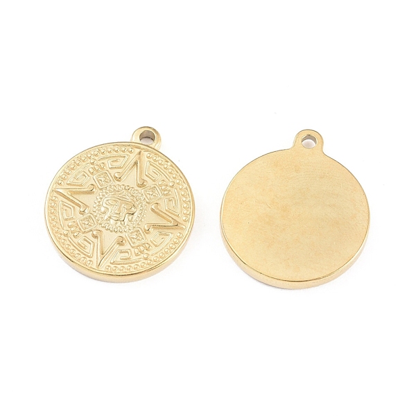 PandaHall 304 Stainless Steel Pendants, Flat Round with Mayan Pattern, Golden, 23.4x20.2x2.5mm, Hole: 2mm 304 Stainless Steel Flat Round
PandaHall 304 Stainless Steel Pendants, Flat Round with Mayan Pattern, Golden, 23.4x20.2x2.5mm, Hole: 2mm 304 Stainless Steel Flat Round