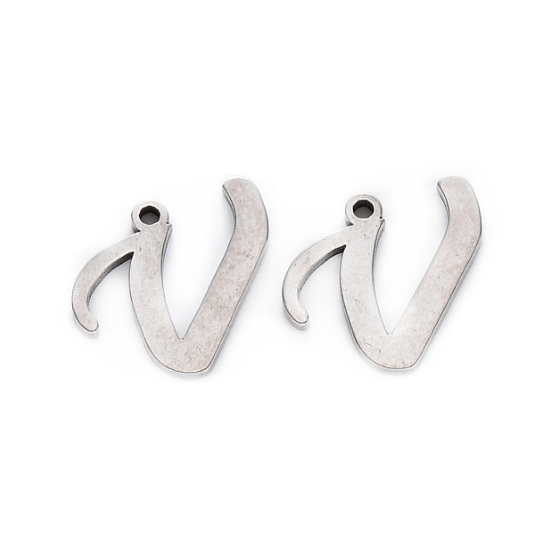 PandaHall 201 Stainless Steel Charms, Laser Cut, Stainless Steel Color, Letter.V, 11x12x1mm, Hole: 1mm 201 Stainless Steel Letter V
PandaHall 201 Stainless Steel Charms, Laser Cut, Stainless Steel Color, Letter.V, 11x12x1mm, Hole: 1mm 201 Stainless Steel Letter V