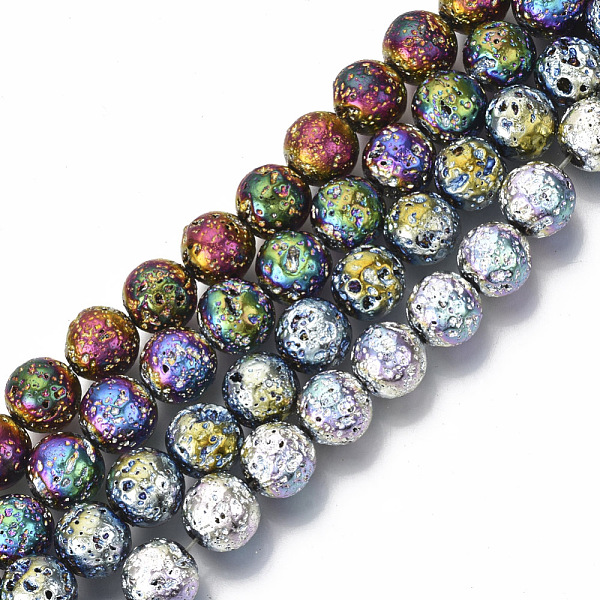 PandaHall Electroplated Natural Lava Rock Beads Strands, Round, Bumpy, Mixed Color, 10.5mm, Hole: 1mm, about 39pcs/Strand, 15.55 inch..., Multicolor
PandaHall Electroplated Natural Lava Rock Beads Strands, Round, Bumpy, Mixed Color, 10.5mm, Hole: 1mm, about 39pcs/Strand, 15.55 inch..., Multicolor