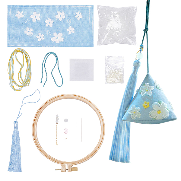 PandaHall DIY Embroidery Zongzi Sachet Pendant Decoration Kits for Dragon Boat Festival, Triangle Sachet with Tassel Embroidery Starter Kit...
PandaHall DIY Embroidery Zongzi Sachet Pendant Decoration Kits for Dragon Boat Festival, Triangle Sachet with Tassel Embroidery Starter Kit...