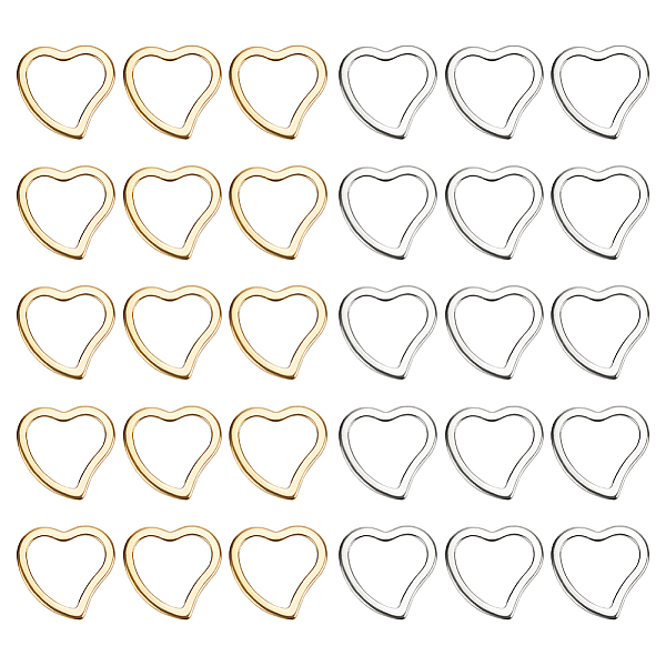 PandaHall SUNNYCLUE 60Pcs 2 Colors 304 Stainless Steel Linking Ring, Heart, Golden & Stainless Steel Color, 14.5x15x1.5mm, Inner Diameter...
PandaHall SUNNYCLUE 60Pcs 2 Colors 304 Stainless Steel Linking Ring, Heart, Golden & Stainless Steel Color, 14.5x15x1.5mm, Inner Diameter...