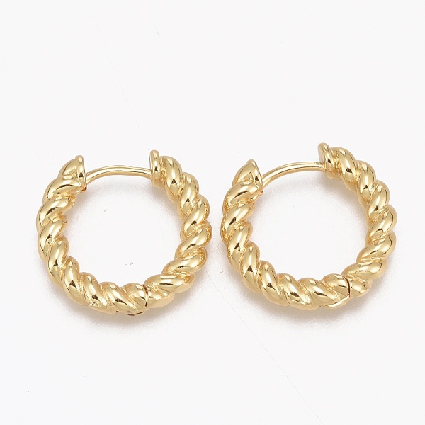 PandaHall Brass Huggie Hoop Earrings, Long-Lasting Plated, Twisted Ring Shape, Real 18K Gold Plated, 21.5x4mm, Pin: 1mm Brass Ring
PandaHall Brass Huggie Hoop Earrings, Long-Lasting Plated, Twisted Ring Shape, Real 18K Gold Plated, 21.5x4mm, Pin: 1mm Brass Ring