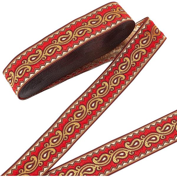 PandaHall Ethnic Embroidery Polyester Flat Ribbons, Jacquard Ribbon, Red, 1-1/4 inch(33mm), about 9.84 Yards(9m)/Bundle Polyester Red
PandaHall Ethnic Embroidery Polyester Flat Ribbons, Jacquard Ribbon, Red, 1-1/4 inch(33mm), about 9.84 Yards(9m)/Bundle Polyester Red
