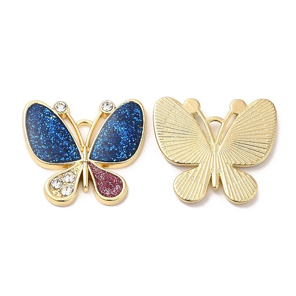 PandaHall Alloy Enamel Pendants, with Glitter Powder and Rhinestone, Cadmium Free & Nickel Free & Lead Free, Golden, Butterfly Charm, Marine...
PandaHall Alloy Enamel Pendants, with Glitter Powder and Rhinestone, Cadmium Free & Nickel Free & Lead Free, Golden, Butterfly Charm, Marine...