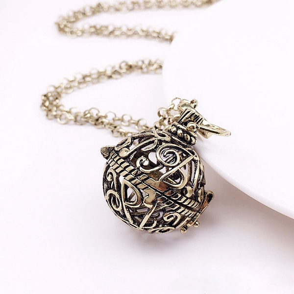 PandaHall Brass Round Cage Pendant Necklaces, Antique Bronze, 19.69~31.50 inch(50~80cm) Brass
PandaHall Brass Round Cage Pendant Necklaces, Antique Bronze, 19.69~31.50 inch(50~80cm) Brass