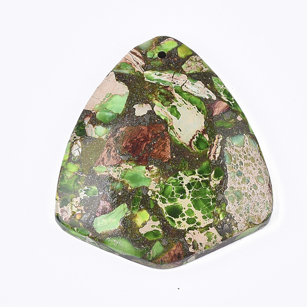 PandaHall Synthetic Gold Line Regalite/Imperial Jasper/Sea Sediment Jasper Pendants, Dyed, Mixed Shapes, Lime Green, 38.5~48x30~40x6.5~7.5mm...
PandaHall Synthetic Gold Line Regalite/Imperial Jasper/Sea Sediment Jasper Pendants, Dyed, Mixed Shapes, Lime Green, 38.5~48x30~40x6.5~7.5mm...