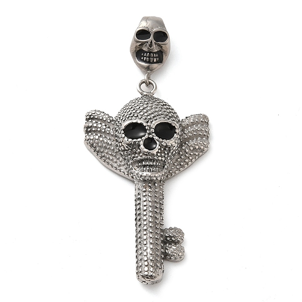 PandaHall Halloween 304 Stainless Steel Enamel Pendants, Key with Skull Charm, Stainless Steel Color, 69mm Stainless Steel+Enamel Skull..., Black
PandaHall Halloween 304 Stainless Steel Enamel Pendants, Key with Skull Charm, Stainless Steel Color, 69mm Stainless Steel+Enamel Skull..., Black