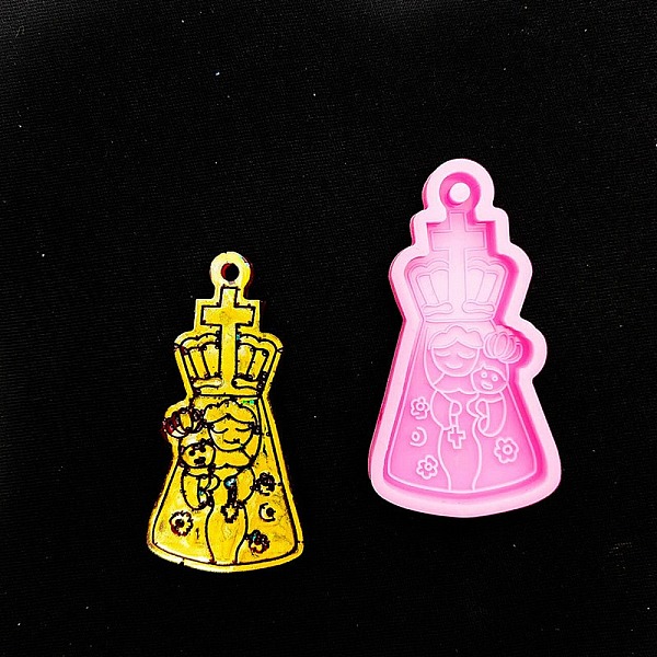 PandaHall Mother's Day Mother Hug Baby Silicone Pendant Molds, for UV Resin, Epoxy Resin Jewelry Making, Flamingo, 74x40x7mm, Hole: 3.8mm..., Pink
PandaHall Mother's Day Mother Hug Baby Silicone Pendant Molds, for UV Resin, Epoxy Resin Jewelry Making, Flamingo, 74x40x7mm, Hole: 3.8mm..., Pink