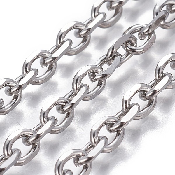PandaHall 304 Stainless Steel Cable Chains, Diamond Cut Chains, Unwelded, Stainless Steel Color, 8x6x1.5mm 304 Stainless Steel
PandaHall 304 Stainless Steel Cable Chains, Diamond Cut Chains, Unwelded, Stainless Steel Color, 8x6x1.5mm 304 Stainless Steel