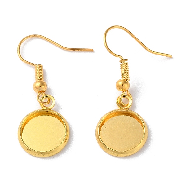 PandaHall Rack Plating Iron Earring Hooks, Ear Wire with Round Tray, Flat Round Earring Settings, Golden, 33.5mm, Tray: 10mm, 22 Gauge, Pin...
PandaHall Rack Plating Iron Earring Hooks, Ear Wire with Round Tray, Flat Round Earring Settings, Golden, 33.5mm, Tray: 10mm, 22 Gauge, Pin...