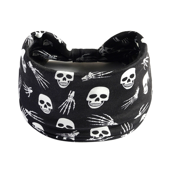 PandaHall Halloween Simulation Cotton Hair Bands, Wide Hair Accessories for Women, Skull Pattern, 480~800x140mm Cloth Skull
PandaHall Halloween Simulation Cotton Hair Bands, Wide Hair Accessories for Women, Skull Pattern, 480~800x140mm Cloth Skull