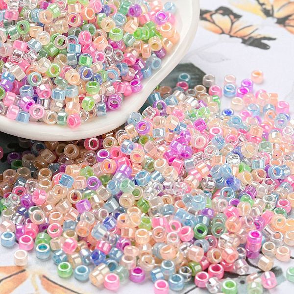 PandaHall Electroplate Transparent Glass Seed Beads, Ceylon, Cylinder, Colorful, 2.5x1.6mm, Hole: 1.4mm, about 50398pcs/pound Glass..., Multicolor
PandaHall Electroplate Transparent Glass Seed Beads, Ceylon, Cylinder, Colorful, 2.5x1.6mm, Hole: 1.4mm, about 50398pcs/pound Glass..., Multicolor