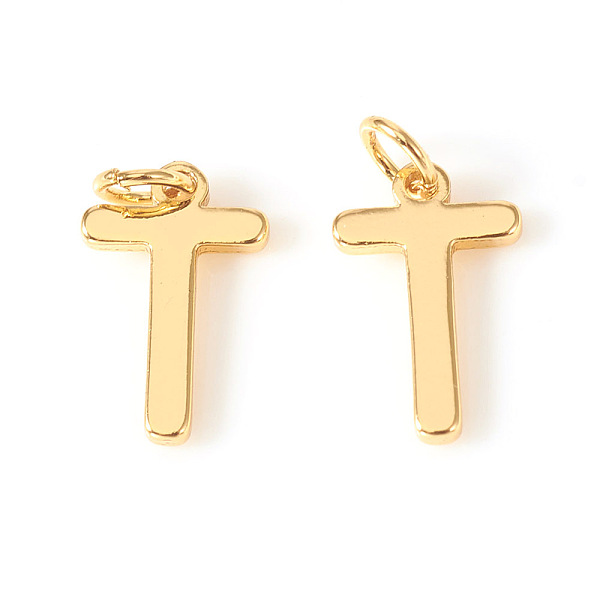 PandaHall Brass Charms, with Jump Rings, Letter, Real 18K Gold Plated, Letter.T, T: 10x6.5x1mm, Hole: 2.5mm Brass Letter
PandaHall Brass Charms, with Jump Rings, Letter, Real 18K Gold Plated, Letter.T, T: 10x6.5x1mm, Hole: 2.5mm Brass Letter