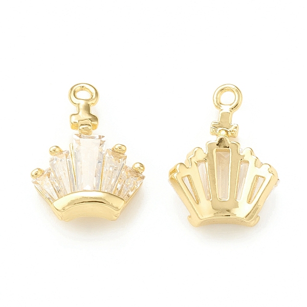 PandaHall Clear Glass Pendnants, with Brass Findings, Crown Charms, Real 18K Gold Plated, 13x9.5x3.5mm, Hole: 1mm Brass+Glass Crown Clear
PandaHall Clear Glass Pendnants, with Brass Findings, Crown Charms, Real 18K Gold Plated, 13x9.5x3.5mm, Hole: 1mm Brass+Glass Crown Clear