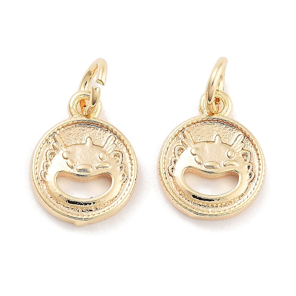 PandaHall Brass Charms, Flat Round with Dragon Pattern Charms, Real 18K Gold Plated, 11.5x9.5x2mm, Hole: 3.4mm Brass Flat Round
PandaHall Brass Charms, Flat Round with Dragon Pattern Charms, Real 18K Gold Plated, 11.5x9.5x2mm, Hole: 3.4mm Brass Flat Round
