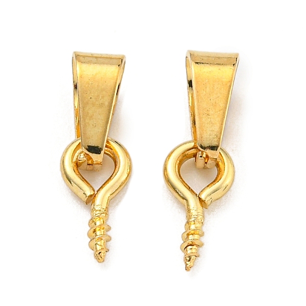 PandaHall 304 Stainless Steel Screw Eye Pin Peg Bails, with 201 Stainless Steel Snap On Bails, For Half Drilled Beads, Real 18K Gold Plated...
PandaHall 304 Stainless Steel Screw Eye Pin Peg Bails, with 201 Stainless Steel Snap On Bails, For Half Drilled Beads, Real 18K Gold Plated...