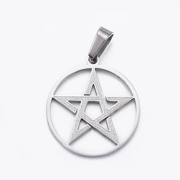 PandaHall 304 Stainless Steel Pendants, Flat Round with Star, Stainless Steel Color, 25.5x23x1.5mm, Hole: 5x3mm 304 Stainless Steel Star
PandaHall 304 Stainless Steel Pendants, Flat Round with Star, Stainless Steel Color, 25.5x23x1.5mm, Hole: 5x3mm 304 Stainless Steel Star