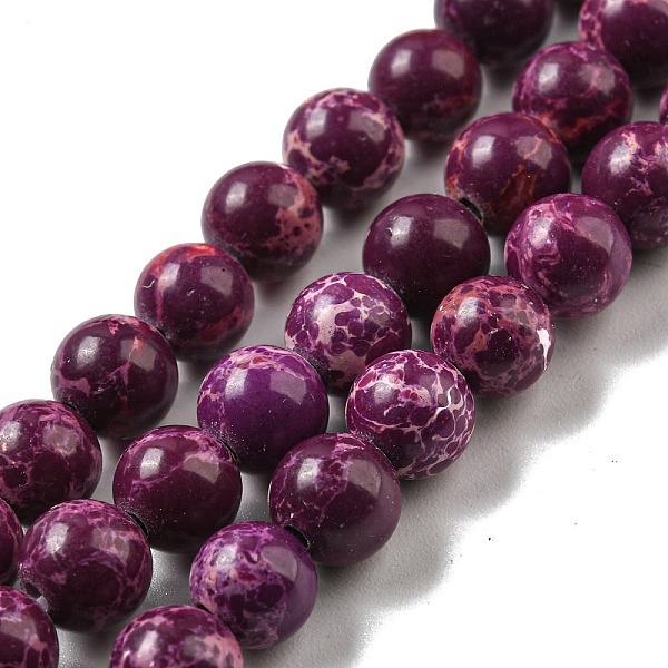 PandaHall Synthetic Imperial Jasper Dyed Beads Strands, Round, Purple, 6mm, Hole: 1.4mm, about 60~62pcs/strand, 14.72''~15.28''(37.4~38.8cm)...
PandaHall Synthetic Imperial Jasper Dyed Beads Strands, Round, Purple, 6mm, Hole: 1.4mm, about 60~62pcs/strand, 14.72''~15.28''(37.4~38.8cm)...