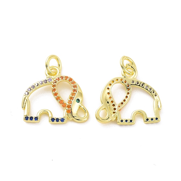 PandaHall Brass Micro Pave Colorful Cubic Zirconia Pendants, with Jump Ring, Elephant Charm, Real 18K Gold Plated, 15x16x2mm, Hole: 3.2mm...
PandaHall Brass Micro Pave Colorful Cubic Zirconia Pendants, with Jump Ring, Elephant Charm, Real 18K Gold Plated, 15x16x2mm, Hole: 3.2mm...