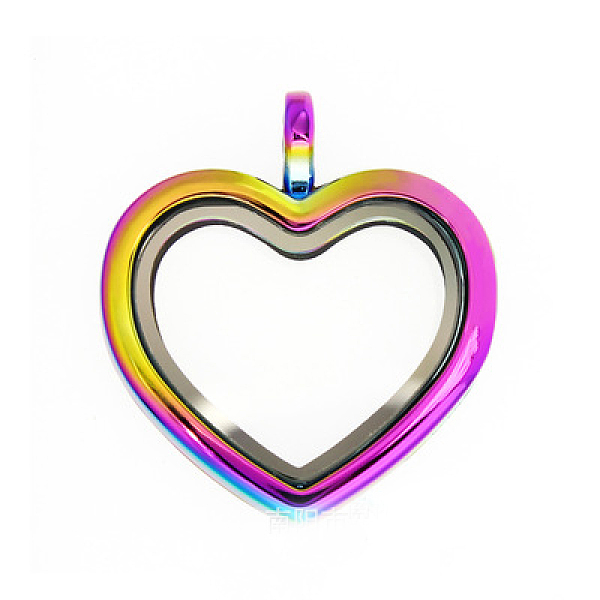PandaHall Alloy Magnetic Locket Pendants, Photo Frame Living Memory Floating Charms, with Glass Cover, Heart, Rainbow Color, 30x6.6mm Alloy...
PandaHall Alloy Magnetic Locket Pendants, Photo Frame Living Memory Floating Charms, with Glass Cover, Heart, Rainbow Color, 30x6.6mm Alloy...