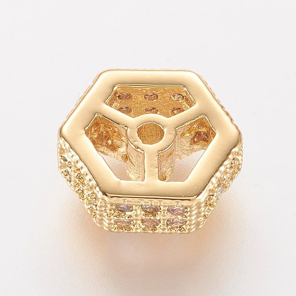 PandaHall Brass Micro Pave Cubic Zirconia Beads, Hexagon, Golden, 8x8x3mm, Hole: 0.5mm Brass+Cubic Zirconia Hexagon
PandaHall Brass Micro Pave Cubic Zirconia Beads, Hexagon, Golden, 8x8x3mm, Hole: 0.5mm Brass+Cubic Zirconia Hexagon