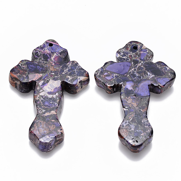 PandaHall Synthetic Imperial Jasper Big Pendants, Dyed, Cross, Purple, 60~61.5x38~39.5x7~8mm, Hole: 1.8mm Imperial Jasper Cross Purple
PandaHall Synthetic Imperial Jasper Big Pendants, Dyed, Cross, Purple, 60~61.5x38~39.5x7~8mm, Hole: 1.8mm Imperial Jasper Cross Purple