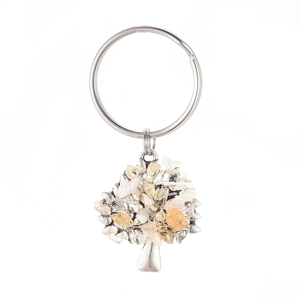 PandaHall Chip Natural Citrine Keychain, with Antique Silver Plated Alloy Pendants and 316 Surgical Stainless Steel Split Key Rings, Tree...
PandaHall Chip Natural Citrine Keychain, with Antique Silver Plated Alloy Pendants and 316 Surgical Stainless Steel Split Key Rings, Tree...