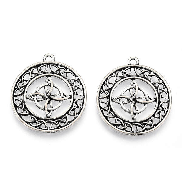 PandaHall Tibetan Style Alloy Pendants, Cadmium Free & Lead Free, Flat Round with Knot, Antique Silver, 32x28.5x1.5mm, Hole: 2mm Alloy Flat...
PandaHall Tibetan Style Alloy Pendants, Cadmium Free & Lead Free, Flat Round with Knot, Antique Silver, 32x28.5x1.5mm, Hole: 2mm Alloy Flat...