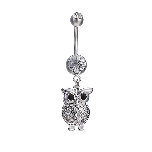 PandaHall Piercing Jewelry Real Platinum Plated Brass Rhinestone Owl Navel Ring Belly Rings, Crystal, 44x12mm, Bar Length: 3/8"(10mm), Bar..., Clear
PandaHall Piercing Jewelry Real Platinum Plated Brass Rhinestone Owl Navel Ring Belly Rings, Crystal, 44x12mm, Bar Length: 3/8"(10mm), Bar..., Clear