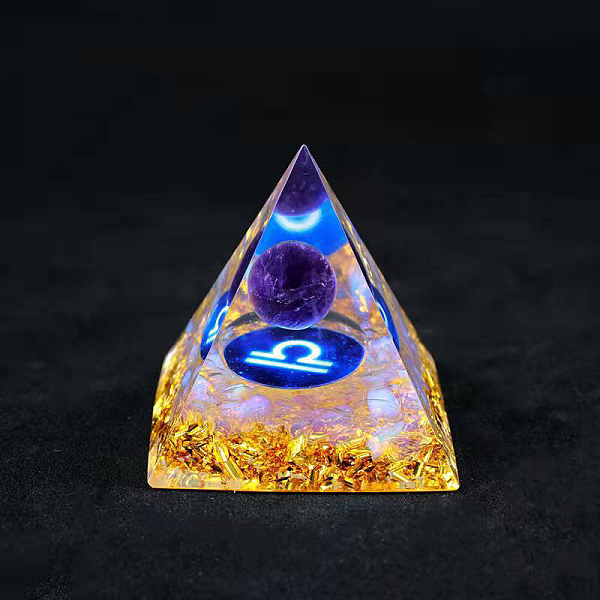 PandaHall Resin Orgonite Pyramid Home Display Decorations, with Natural Amethyst/Natural Gemstone Chips, Constellation, Libra, 50x50x50mm...
PandaHall Resin Orgonite Pyramid Home Display Decorations, with Natural Amethyst/Natural Gemstone Chips, Constellation, Libra, 50x50x50mm...