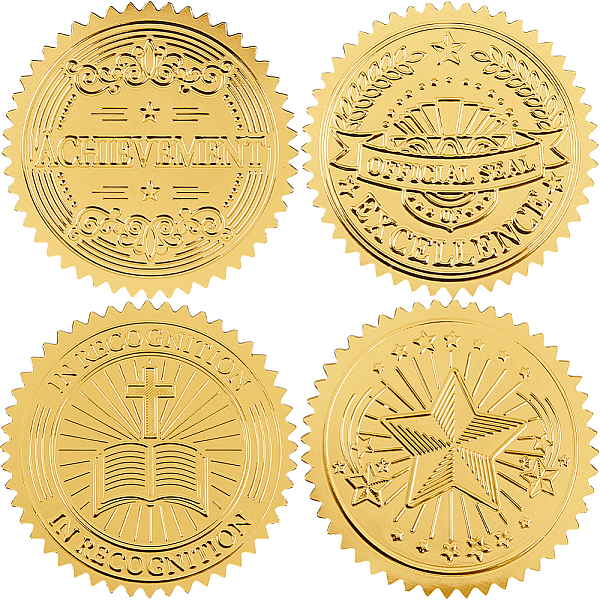 PandaHall CRASPIRE 40 Sheets 4 Styles Self Adhesive Gold Foil Embossed Stickers, Medal Decoration Sticker, Mixed Shapes, 5x5cm, about 10...
PandaHall CRASPIRE 40 Sheets 4 Styles Self Adhesive Gold Foil Embossed Stickers, Medal Decoration Sticker, Mixed Shapes, 5x5cm, about 10...