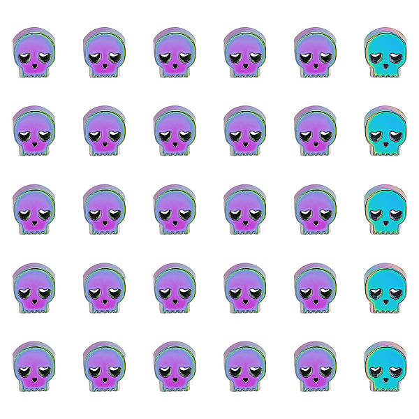 PandaHall 30Pcs Rack Plating Rainbow Color Alloy European Beads, Large Hole Beads, Cadmium Free & Nickel Free & Lead Free, Skull, Rainbow...
PandaHall 30Pcs Rack Plating Rainbow Color Alloy European Beads, Large Hole Beads, Cadmium Free & Nickel Free & Lead Free, Skull, Rainbow...