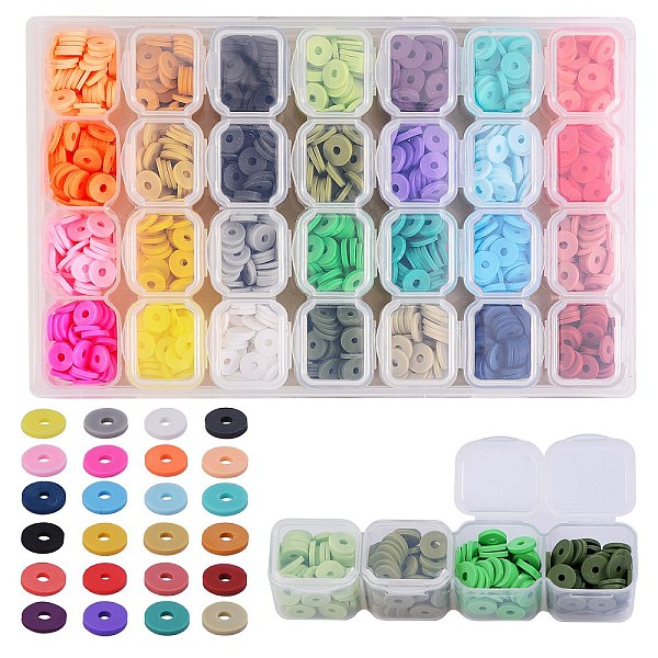 PandaHall 134.4g 28 Colors Handmade Polymer Clay Beads, Heishi Beads, for DIY Jewelry Crafts Supplies, Disc/Flat Round, Mixed Color, 8x1mm..., Multicolor
PandaHall 134.4g 28 Colors Handmade Polymer Clay Beads, Heishi Beads, for DIY Jewelry Crafts Supplies, Disc/Flat Round, Mixed Color, 8x1mm..., Multicolor