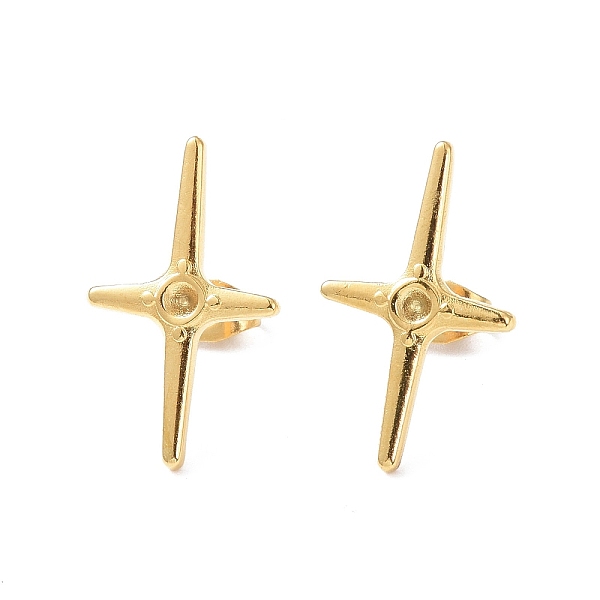 PandaHall Ion Plating(IP) 304 Stainless Steel Cross Stud Earring Findings, Earring Settings for Rhinestone, Real 18K Gold Plated, Fit for...
PandaHall Ion Plating(IP) 304 Stainless Steel Cross Stud Earring Findings, Earring Settings for Rhinestone, Real 18K Gold Plated, Fit for...