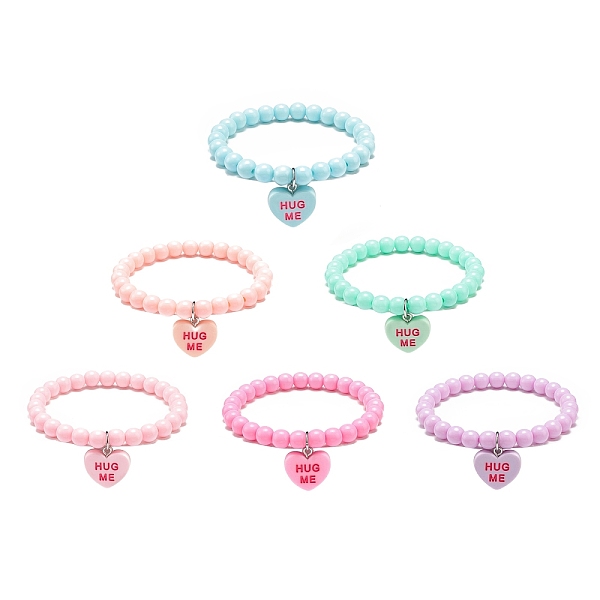 PandaHall 6Pcs 6 Color Candy Color Acrylic Round Beaded Stretch Bracelets Set, Heart with Word Hug Me Resin Charms Stackable Bracelets for..., Multicolor
PandaHall 6Pcs 6 Color Candy Color Acrylic Round Beaded Stretch Bracelets Set, Heart with Word Hug Me Resin Charms Stackable Bracelets for..., Multicolor