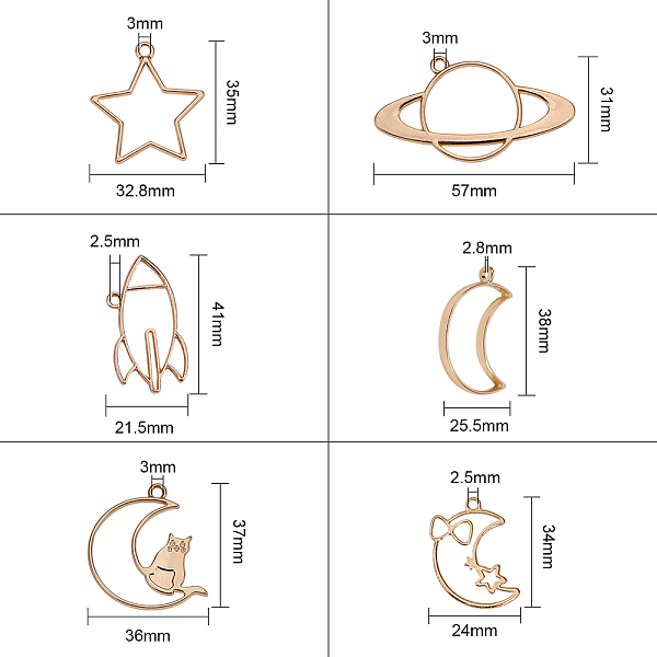 PandaHall Olycraft Rack Plating Alloy Open Back Bezel Pendants, For DIY UV Resin, Epoxy Resin, Pressed Flower Jewelry, Mixed Shapes, Golden...
PandaHall Olycraft Rack Plating Alloy Open Back Bezel Pendants, For DIY UV Resin, Epoxy Resin, Pressed Flower Jewelry, Mixed Shapes, Golden...