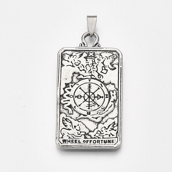 PandaHall Tibetan Style Alloy Big Pendants, Tarot Card Shape, Antique Silver, 57.5x29.5x2.5mm, Hole: 8.5x3.5mm Alloy Rectangle
PandaHall Tibetan Style Alloy Big Pendants, Tarot Card Shape, Antique Silver, 57.5x29.5x2.5mm, Hole: 8.5x3.5mm Alloy Rectangle