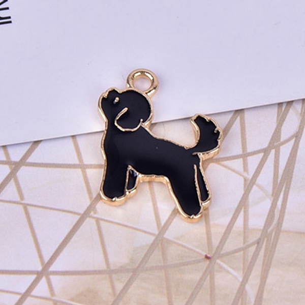 PandaHall Alloy Enamel Pendants, Light Gold, Dog, Black, 19x16x2mm, Hole: 2mm Alloy+Enamel Dog Black
PandaHall Alloy Enamel Pendants, Light Gold, Dog, Black, 19x16x2mm, Hole: 2mm Alloy+Enamel Dog Black