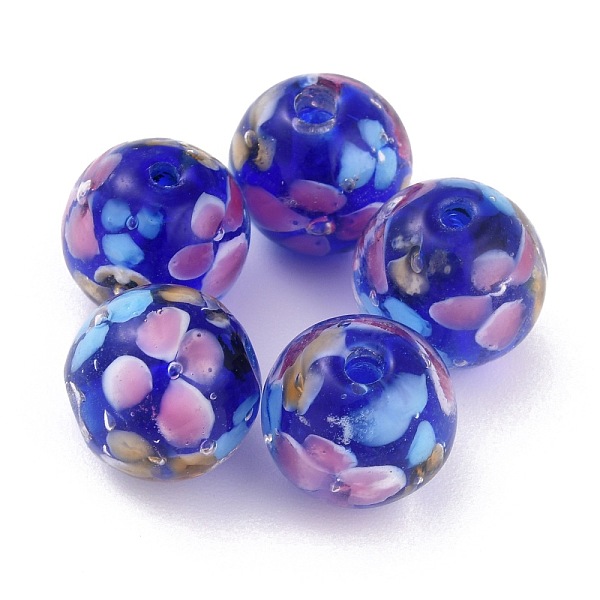PandaHall Round Lampwork Beads, Plum Flower Petal Pattern, with Hole, Midnight Blue, 12mm, Hole: 1.8mm Lampwork Round
PandaHall Round Lampwork Beads, Plum Flower Petal Pattern, with Hole, Midnight Blue, 12mm, Hole: 1.8mm Lampwork Round