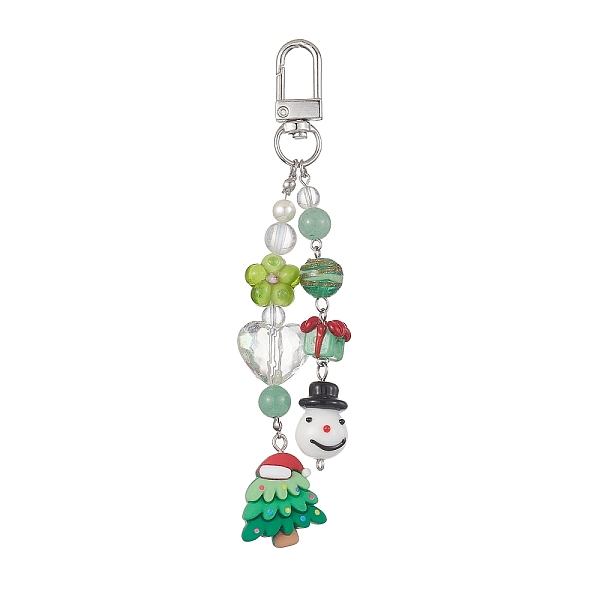 PandaHall Christmas Handmade Lampwork Pendant Decorations, with Resin and Green Aventurine Beads, Alloy Swivel Clasps, Christmas...
PandaHall Christmas Handmade Lampwork Pendant Decorations, with Resin and Green Aventurine Beads, Alloy Swivel Clasps, Christmas...