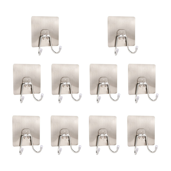 PandaHall 201 Stainless Steel Plastic Hook Hanger, with Self Adhesive Sticker, Square, Clear AB, 80x80x9mm Plastic White
PandaHall 201 Stainless Steel Plastic Hook Hanger, with Self Adhesive Sticker, Square, Clear AB, 80x80x9mm Plastic White